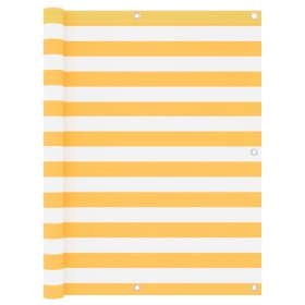 Toldo para balcón tela oxford blanco y amarillo 120x300 cm en Sombrillas | Comprar online en Foro24