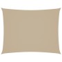 Toldo de vela rectangular tela Oxford beige 3x4 m