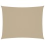 Toldo de vela rectangular tela Oxford beige 5x7 m