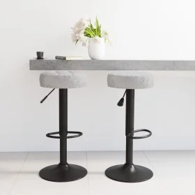 Kitchen stools 2 units gray velvet by vidaXL, Kitchen stools - Ref: Foro24-332995, Price: 88,86 €, Discount: %