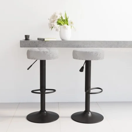 Küchenhocker 2 Einheiten aus grauem Samt von vidaXL, Küchenhocker - Ref: Foro24-332995, Preis: 88,86 €, Rabatt: %
