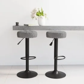 Taburetes de cocina 2 unidades terciopelo gris oscuro de vidaXL, Taburetes de cocina - Ref: Foro24-332996, Precio: 110,76 €, ...