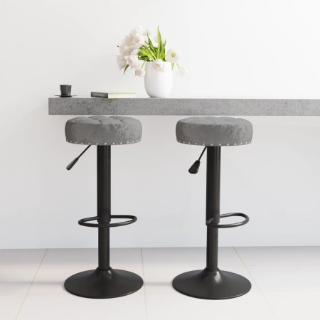 Kitchen stools 2 units dark gray velvet by vidaXL, Kitchen stools - Ref: Foro24-332996, Price: 113,18 €, Discount: %