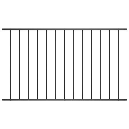 Panel de valla de acero con recubrimiento en polvo, 1,63 x 1 m, color negro en Paneles de vallas | Comprar online en Foro24
