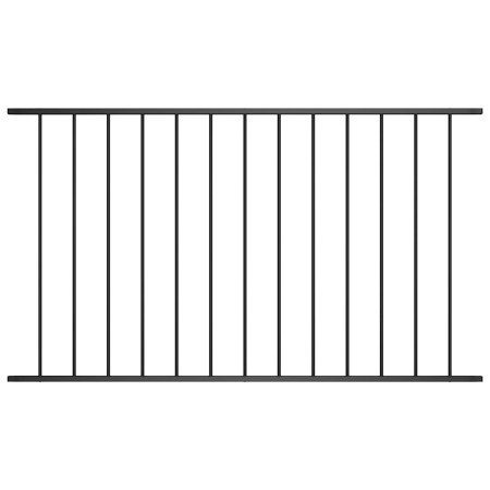 Panel de valla de acero con recubrimiento en polvo, 1,63 x 1 m