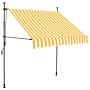 Toldo manual retráctil con LED blanco y naranja 200 cm