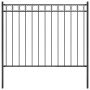 Valla de jardín de acero 1,81x1,2 m, color negro