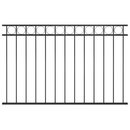 Panel de valla de acero 1,7x1 m negro