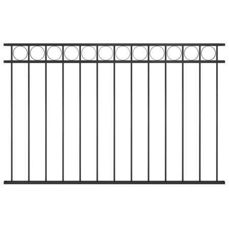 Panel de valla de acero 1,7x1 m negro en Paneles de vallas | Comprar online en Foro24