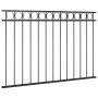 Panel de valla de acero 1,7x1 m negro