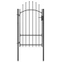Puerta de jardín de acero negro 1x2,2 m