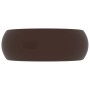 Lavabo de lujo redondo cerámica marrón oscuro mate 40x15 cm