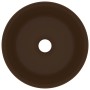 Lavabo de lujo redondo cerámica marrón oscuro mate 40x15 cm