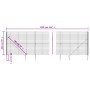 Cerca de alambre con pinchos de anclaje gris antracita 2x10 m en Paneles de vallas | Comprar online en Foro24