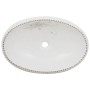 Lavabo sobre encimera ovalado cerámica blanco 59x40x15 cm