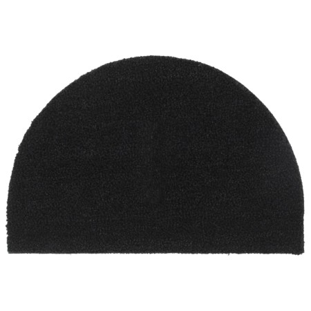 Felpudo semicircular de fibra de coco negro 40x60 cm