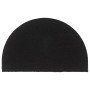 Felpudo semicircular de fibra de coco negro 50x80 cm