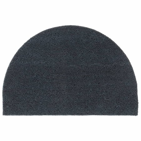 Felpudo semicircular de fibra de coco gris oscuro 40x60 cm