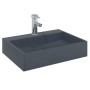 Lavabo de fundición de mineral/mármol antracita 50x38x13 cm
