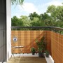 Toldo para balcón ratán sintético marrón claro 400x90 cm