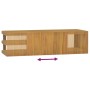 Wand-Badezimmerschrank aus massivem Teakholz, 110 x 40 x 30 cm von vidaXL, Schließfächer und Lagerschränke - Ref: Foro24-3382...