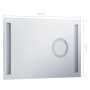 Espejo de pared de baño con LED y sensor táctil 100x60 cm