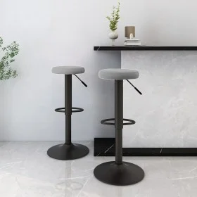 Kitchen stools 2 units light gray velvet by vidaXL, Kitchen stools - Ref: Foro24-333143, Price: 93,50 €, Discount: %