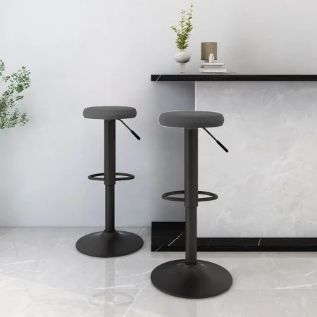 Taburetes de cocina 2 unidades terciopelo gris oscuro de vidaXL, Taburetes de cocina - Ref: Foro24-333144, Precio: 93,17 €, D...