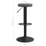 Taburetes de cocina 2 unidades terciopelo gris oscuro de vidaXL, Taburetes de cocina - Ref: Foro24-333144, Precio: 95,54 €, D...