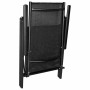 Juego de comedor de jardín 5 piezas aluminio negro