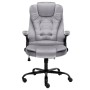Silla de oficina de terciopelo gris claro