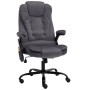 Silla de oficina de masaje terciopelo gris oscuro