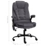 Silla de oficina de masaje terciopelo gris oscuro