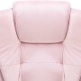 Sillón de oficina de masaje terciopelo rosa