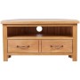 Mueble para TV con cajones madera maciza de roble 88x42x46 cm