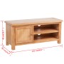 Mueble para TV madera maciza de roble 103x36x46 cm