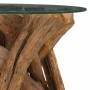 Mesa de centro de madera maciza de teca 60 cm