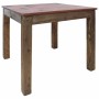 Mesa de comedor de madera reciclada mixta 82x80x76 cm