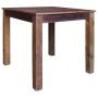 Mesa de comedor de madera reciclada mixta 82x80x76 cm