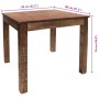 Mesa de comedor de madera reciclada mixta 82x80x76 cm