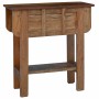Mesa consola de madera reciclada mixta 80x35x80 cm