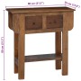 Mesa consola de madera reciclada mixta 80x35x80 cm