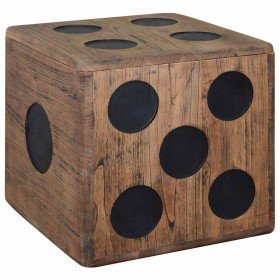 Caja de almacenamiento diseño de dado madera Mindi 40x40x40 cm en Baúles de almacenamiento | Comprar online en Foro24