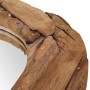 Espejo decorativo de teca 80 cm redondo