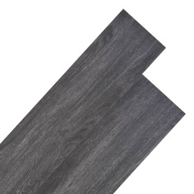 Lamas de suelo no autoadhesivas PVC negro y blanco 5,26 m² 2 mm