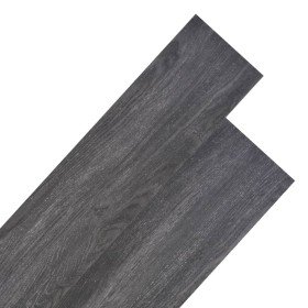Lamas de suelo no autoadhesivas PVC negro y blanco 5,26 m² 2 mm
