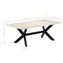 Mesa de comedor madera maciza de mango blanco 200x100x75 cm en Mesas de cocina y de comedor | Comprar online en Foro24
