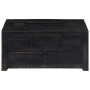 Mesa de centro madera maciza de mango negro 65x65x30 cm