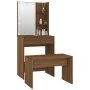Juego de tocador con LED madera contrachapada roble marrón de vidaXL, Tocadores para dormitorios - Ref: Foro24-3114138, Preci...