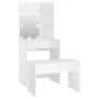 Vanity set with LED lights, made of bright white plywood. by vidaXL, Bedroom Dressers - Ref: Foro24-3114135, Price: 115,40 €,...